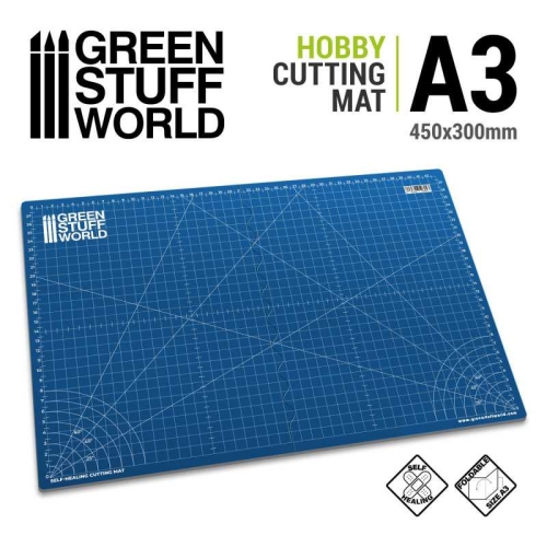 Green Stuff World blaue Schneidematte A3